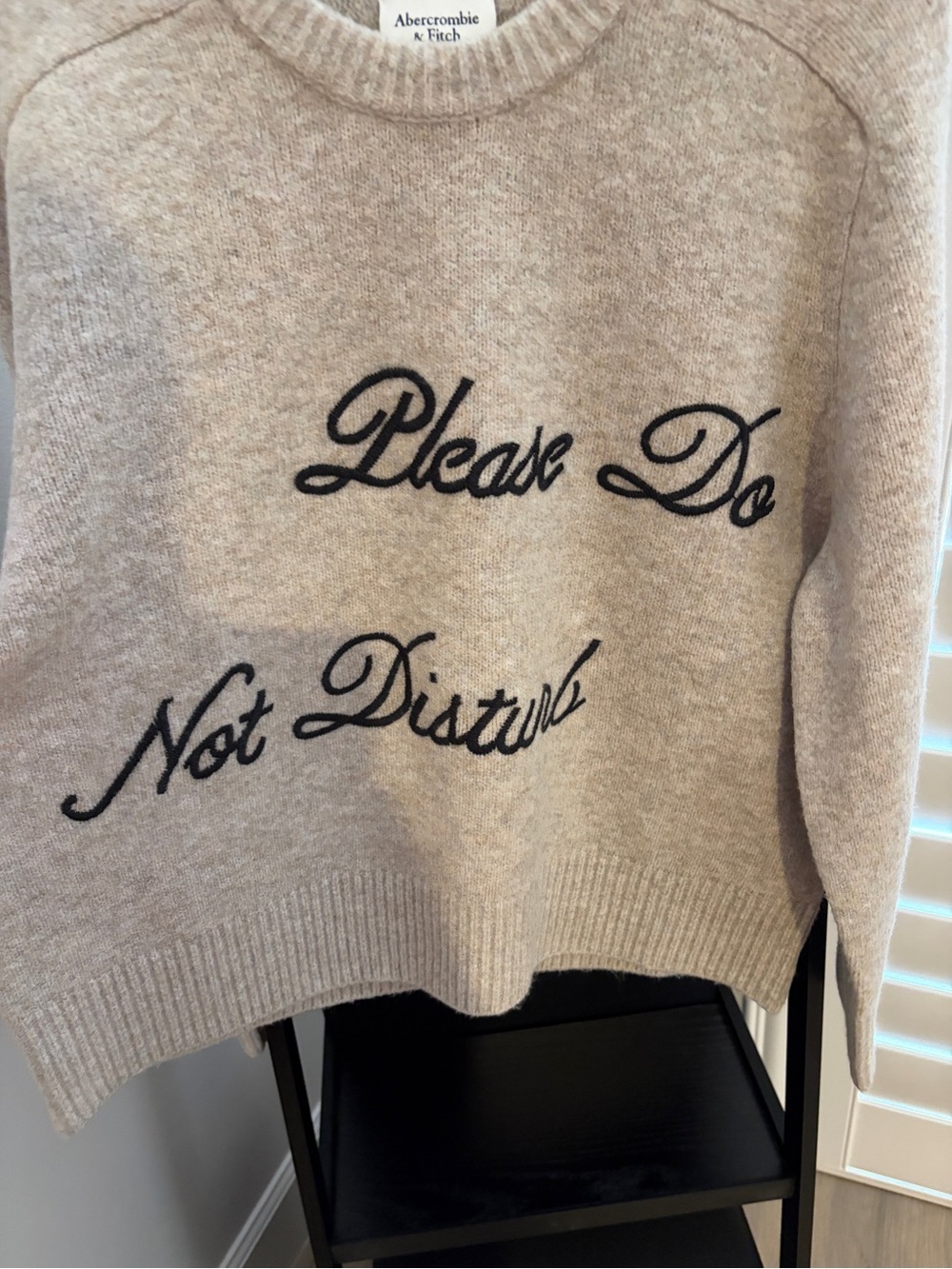 NWOT Abercrombie & Fitch Please Do Not Disturb Crewneck Sweater Size Medium - Picture 4 of 10